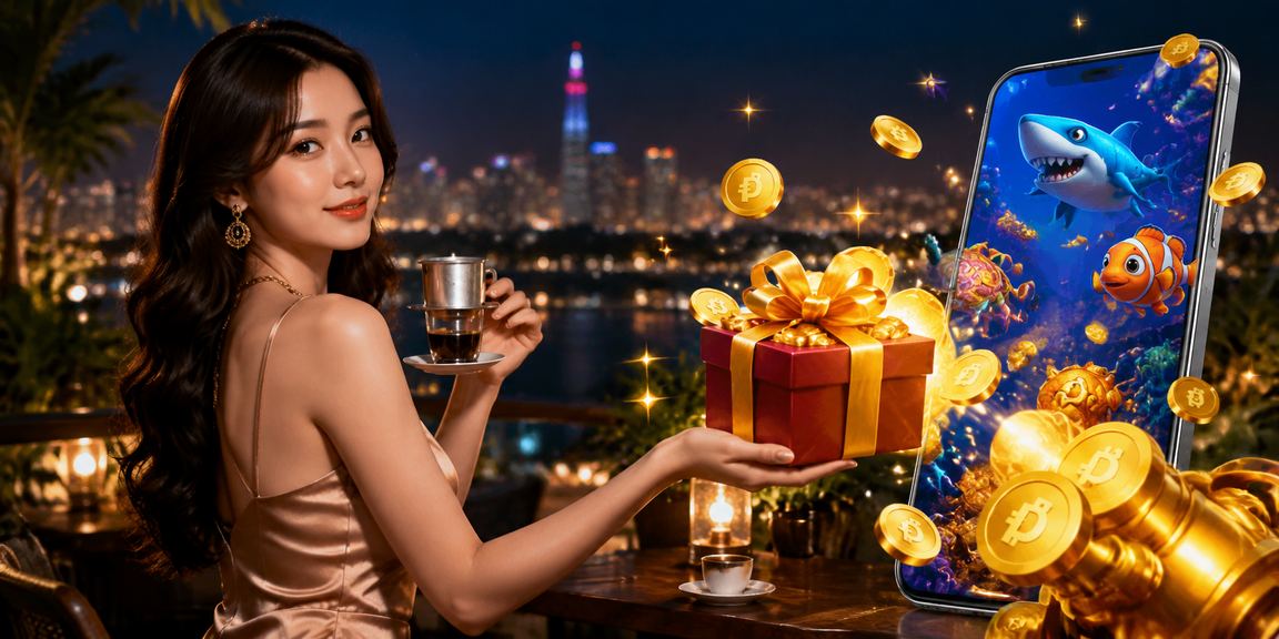 Người dùng chơi bắn cá trực tuyến tại quán cà phê ở Hà Nội trên điện thoại di động